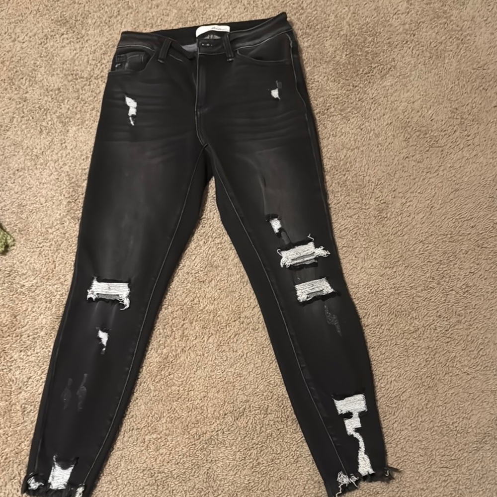 KanCan Black Skinny Distressed Jeans